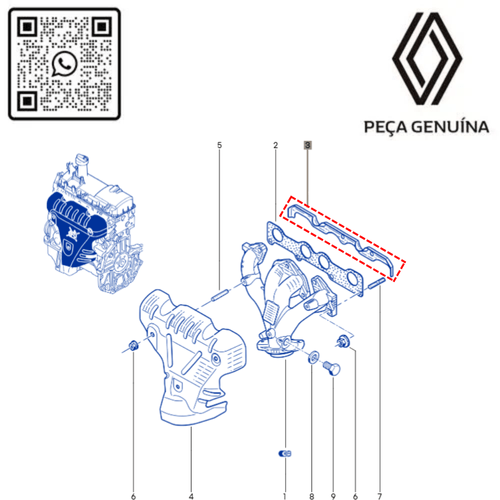 RN 191375 8200191375 protetor termico superior do coletor 2